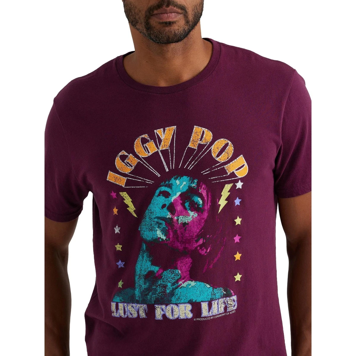 Iggy Pop And The Stooges Profile Pic 1 Con Licencia Camiseta