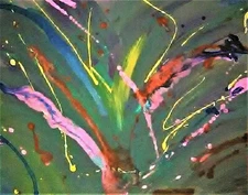 PAINTING;'COMPOSITION 700, ABSTRACT EXPRESSIONISM,ACRYLIC, CANVAS,FREE SHIP