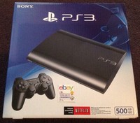 Sony Playstation 3 Ps3 Super Slim 500 Gb Charcoal Black Console Sealed Sony Playstation 3 Ps3 Super Slim 500 Gb Charcoal Black Console Sealed