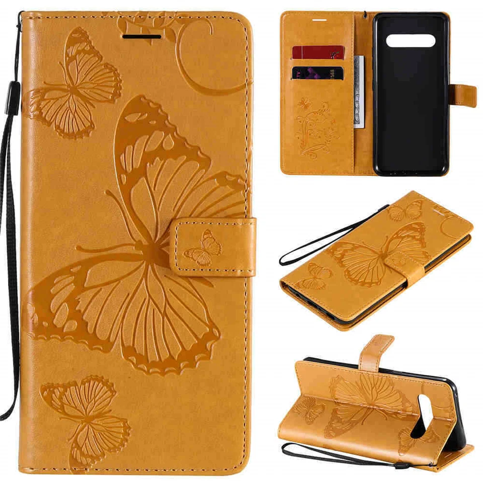Butterfly Wallet Flip Leather Phone Case For LG V60 K61 K51 K50S Stylo 4 5 6 V60 - Image 3 of 4