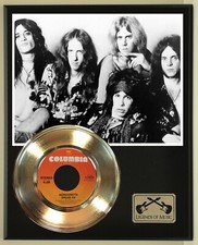 Aerosmith 45 Gold Plated Record Display Wood Plaque, Ready To Hang.