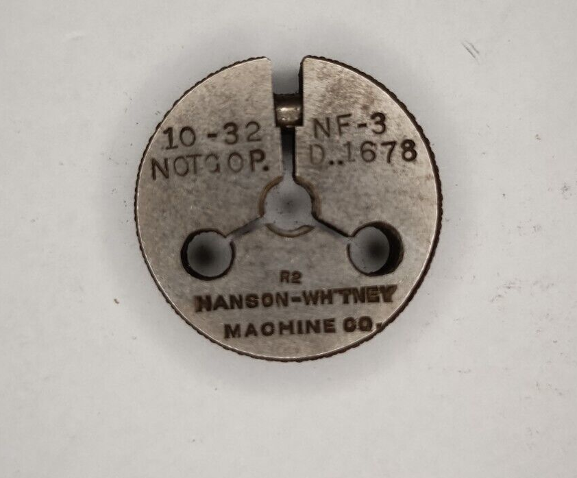 Hanson-Whitney 10-32 NF-3 NOGO #10 Outside Thread Ring Gauge For ...