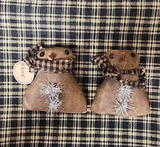 Primitive Country Rustic Snowmen Shelf Sitter Leaners Christmas Winter Decor