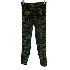 SPANX Look At Me Now Seamless Leggings Green Camo Large