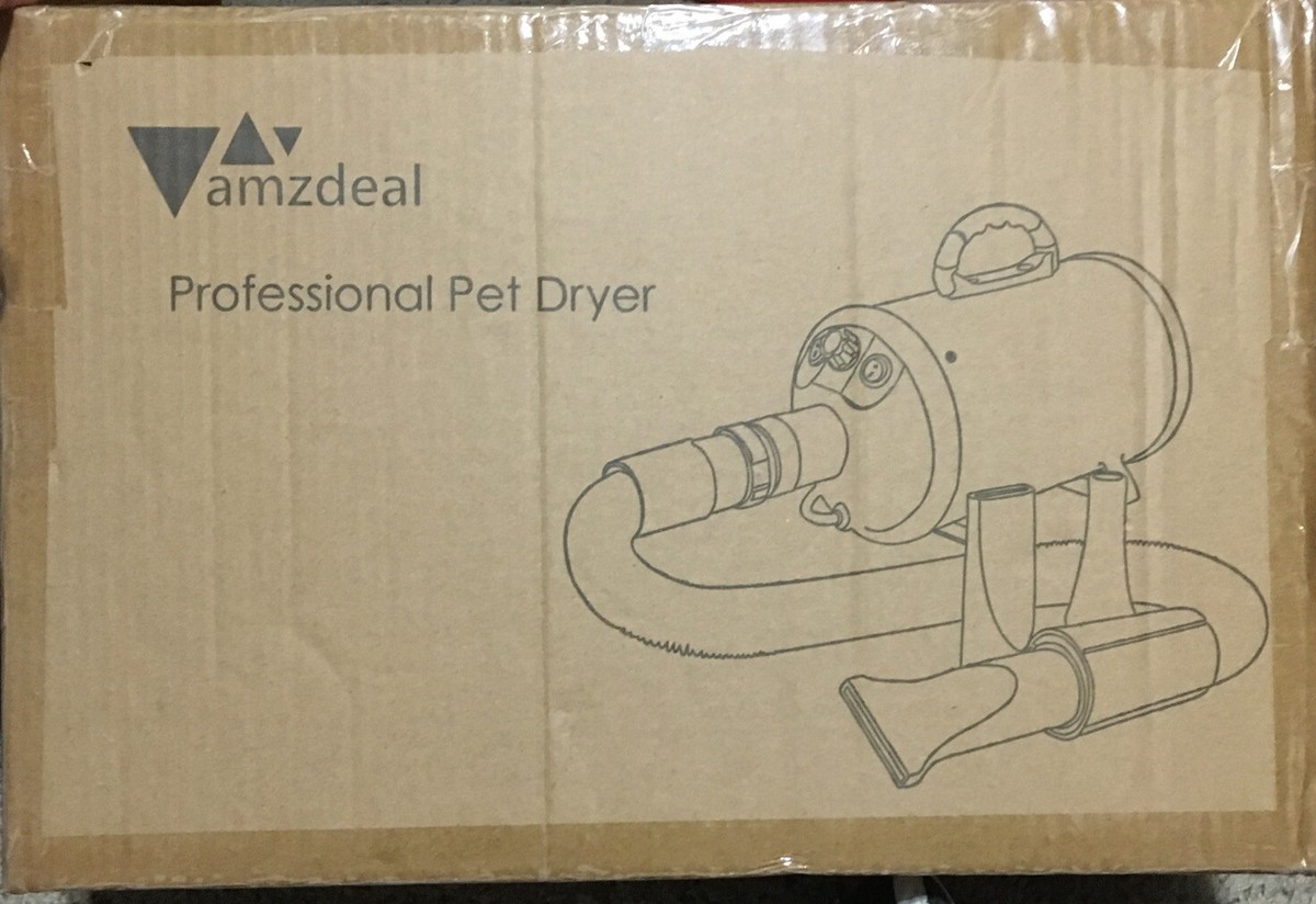 Amzdeal Portable Professional Pet Dryer STL-1902 120V 2800W blue