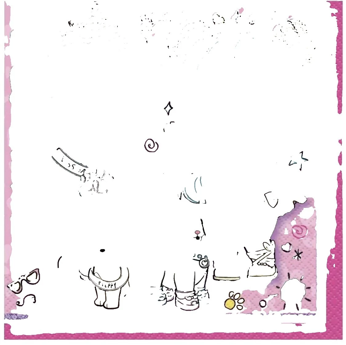 SERVILLETAS de fiesta Cuadros Plástico