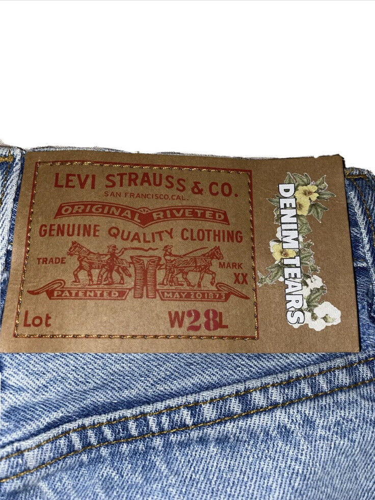 DENIM TEARS X LEVIS Cotton Wreath Light Wash Jeans