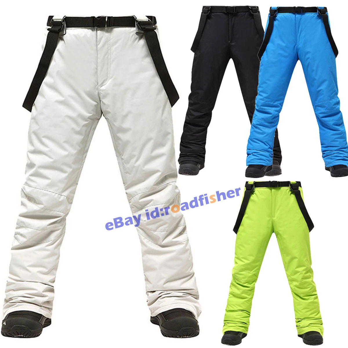 Winter Mens Ski Pants Snowboard Pants Waterproof Trousers Snow