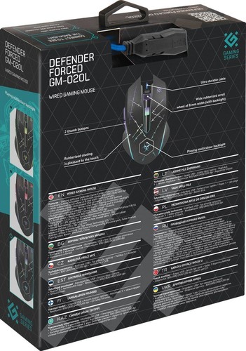 4714033520201 Defender Forced GM-020L mouse Gaming Ambidextrous USB Type-A Optic - Picture 7 of 12