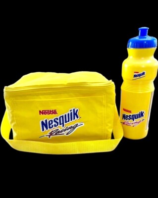 NWOT Vintage Nesquik Racing Cooler Bag Tote and Water Bottle