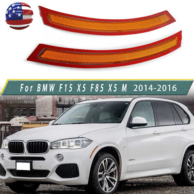 Amber Lens Front Bumper Cover Side Marker Reflector for 2016 2017 BMW F15 F85 X5