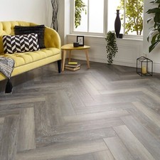 Waterproof Click LVT Flooring Shadow Oak Herringbone Luxury Vinyl Tile SPC