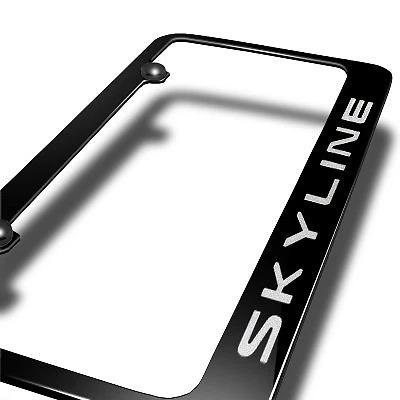 Marco de matrícula de metal negro para Infiniti G35 G37 Skyline Foto 2 de 3