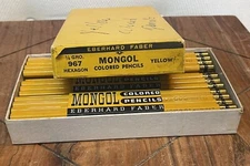Vintage Eberhard Faber Mongol 967 NEW OLD STOCK 35 Pencils 3 Boxes USA MADE OG