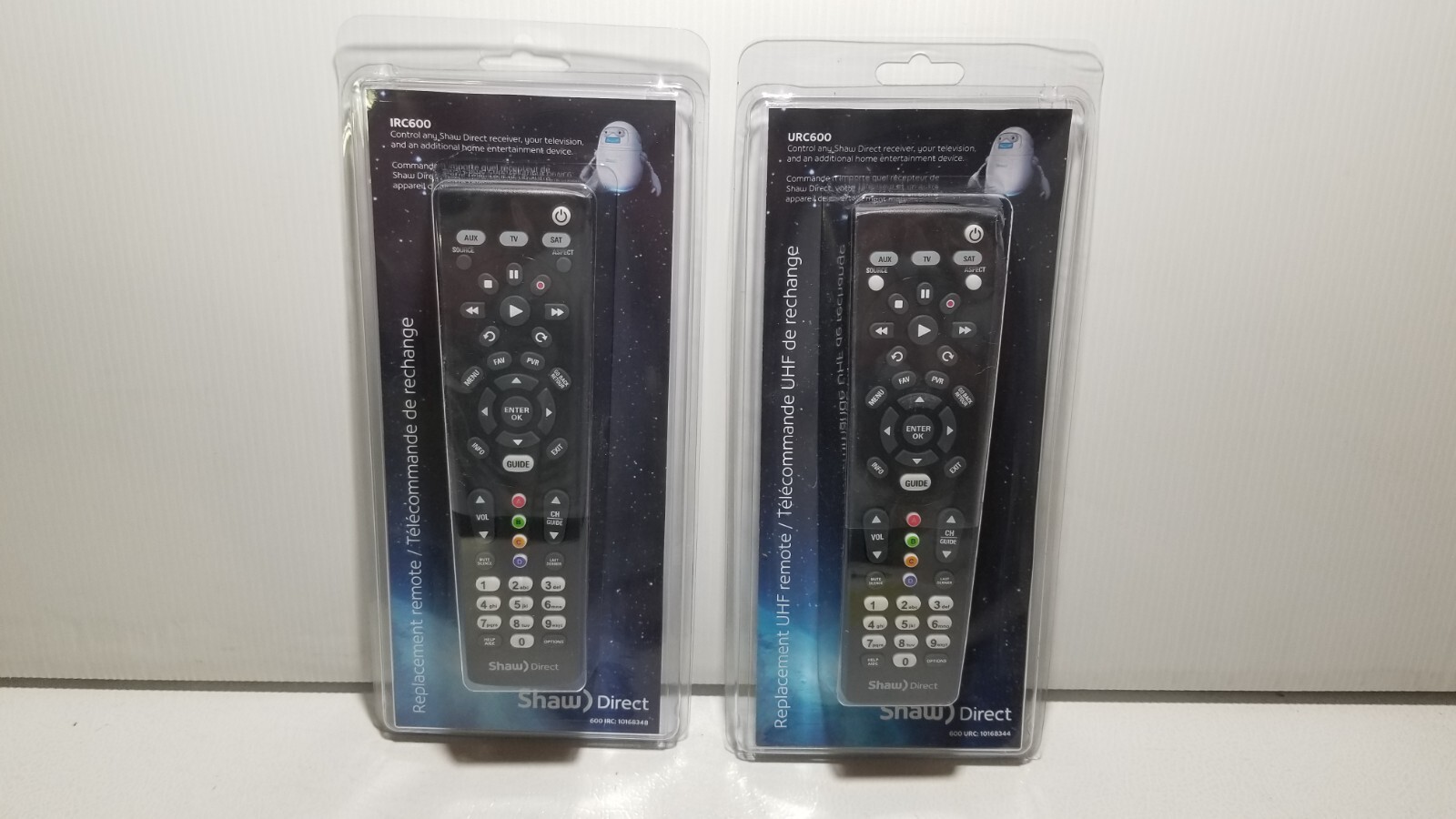 Shaw Remote Support Lot of 2 One of each New Shaw Direct Remote Model URC600 and IRC600 | eBay