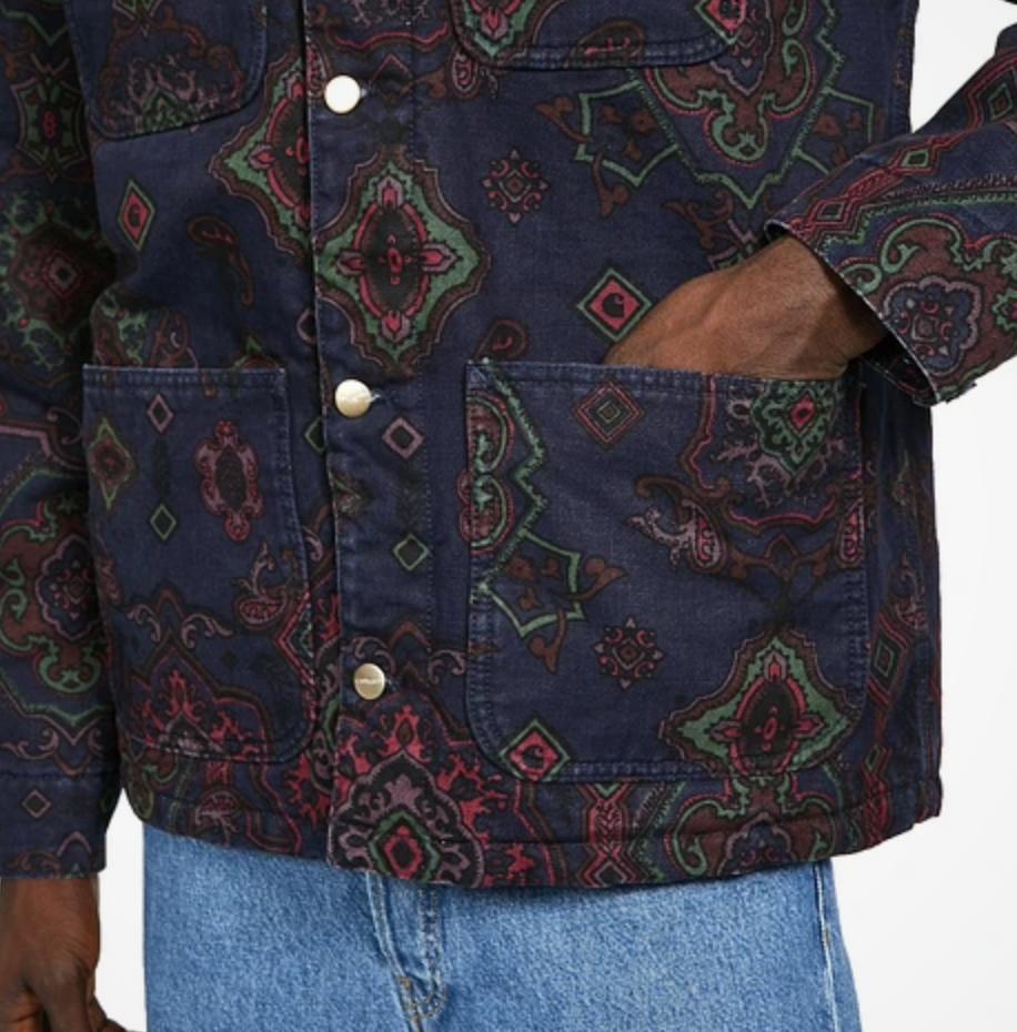 Carhartt WIP Michigan Coat I031197 Dark Navy Multi Verse / Black S