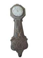 Vintage Gilbert Made In USA 1981 Decorative Ceramic Wall Clock 20"x6"x3" As Is