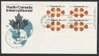 1971 #541 15c Radio Canada FDC Plate Block Cole Cachet Ottawa