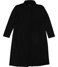 American Living Womens Jersey Shirt Dress, Black, 4