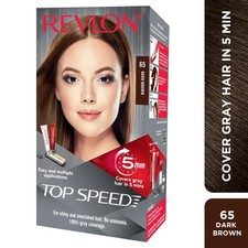 Revlon Top Speed Hair Color for Women Dark Brown 65  40 40 15 ML 