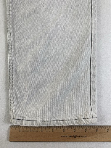 Vintage 80er Levis 506 Jeans grau Acid Washed Herren 38x32 (flach 36x32) Made in USA - Bild 3 von 12