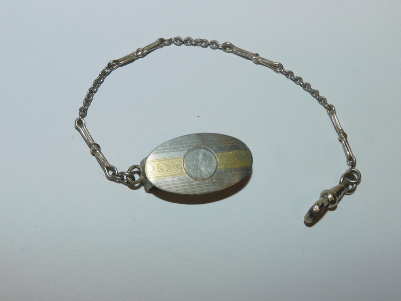 ANTIQUE  1930's ART DECO GLP Co GEORGE L PAINE SILVER TONE ETCHED BELT LOOP