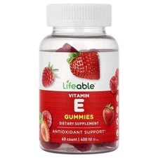 Vitamin E Gummies, Berry, 60 Gummies (60 mg per Gummy)