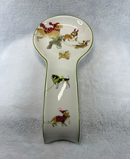 Pier 1 Imports Park Avenue Puppies Ceramic Spoon Rest Christmas Holiday Dogs
