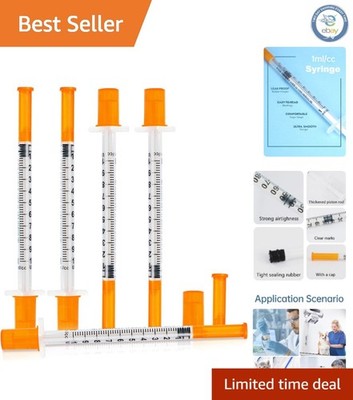 Versatile 1ml 30G Lab Syringes - 20-Pack Individually Sealed for Safe Dispensing