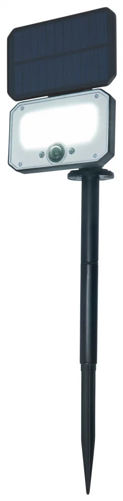 Outdoor Light Black Bradley LED Solar Flood IP54 PIR Motion Sensor Zink ZN-42057