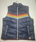 Marine Layer Bode Puffer Vest Sunset Stripe Navy Men's Size XL MSRP$170