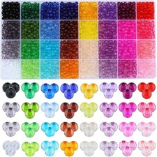 2560Pcs 6mm Round Acrylic Beads for Jewelry Making  Crafts, 32 Multicolors Rain