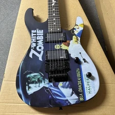 US Warehouse Kirk Hammett Signature White Zombie Electric Guitar HH Pickups