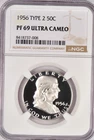 1956 Franklin Half Dollar Proof NGC PF 69 ULTRA CAMEO PR69DCAM Top Pop Coin 50C