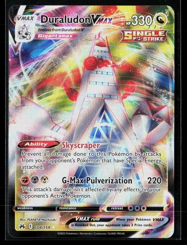 Duraludon VMAX 104/159 VMAX Rare Holo Crown Zenith Pokemon NM