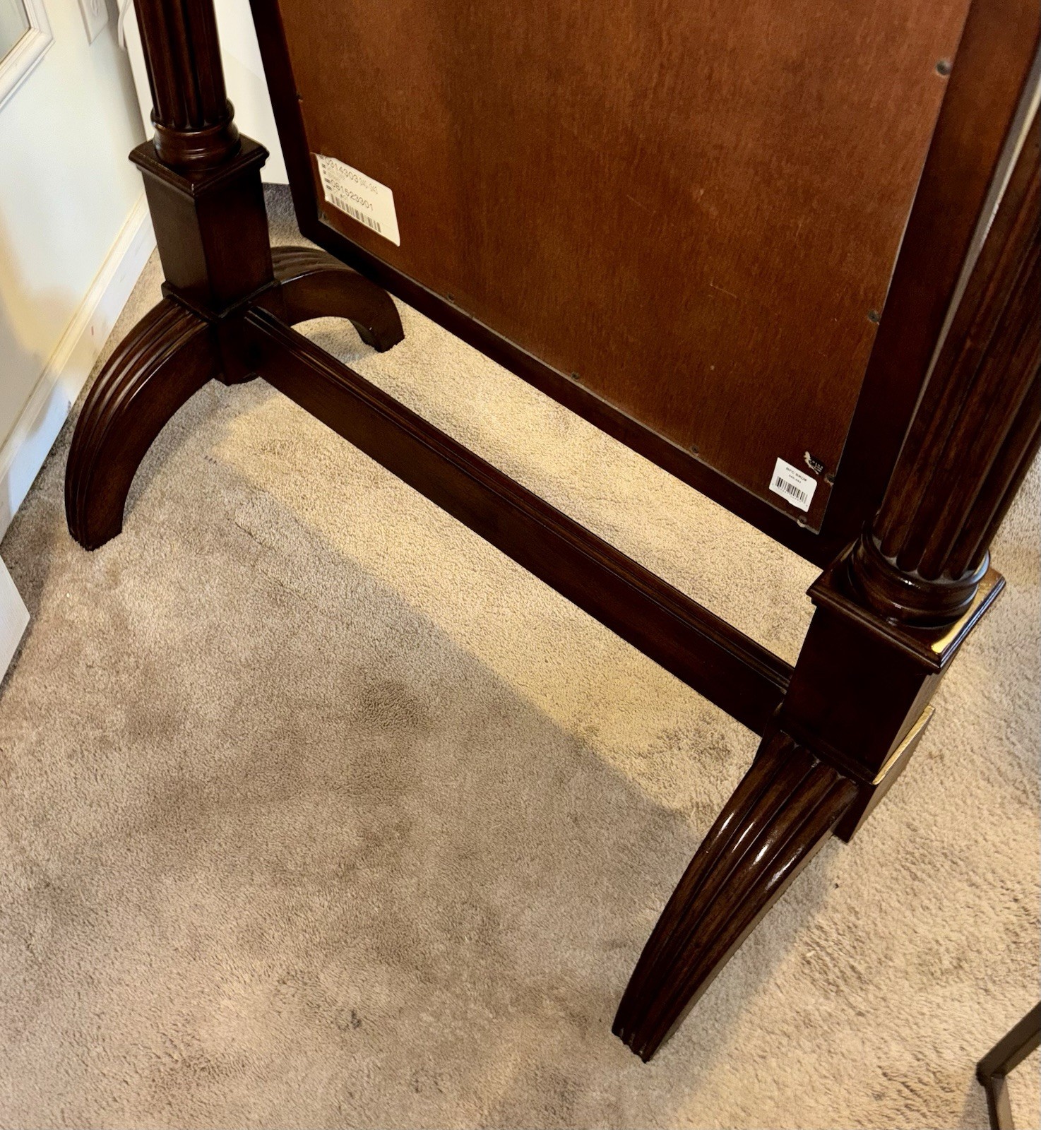 Bernhardt Mahogany Wood Free-standing Cheval Mirror