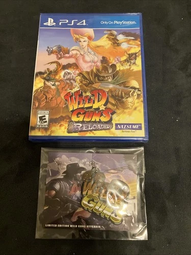 BRAND NEW Wild Guns Reloaded Sony PlayStation 4 SEALED PS4 + Keychain