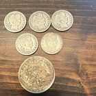 5-Barber Quarters & Morgan Dollar US Coin Collection 1885