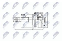 Original NTY Gelenksatz Antriebswelle NPZ-TY-076 FüR Toyota