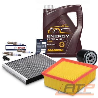INSPEKTIONSPAKET SET C + MOTORÖL FÜR FORD FIESTA 6 + B-MAX 1.0 ECO-BOOST