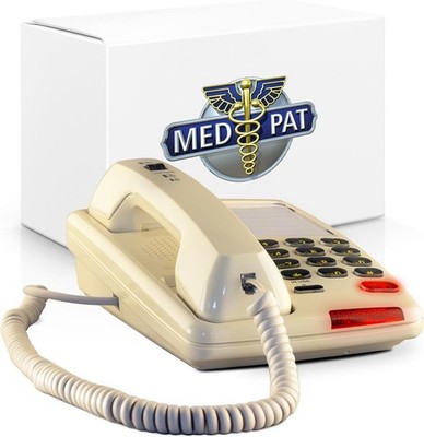 Med-Pat D520U Console Corded Landline Phone with USB-A & USB-C Charging