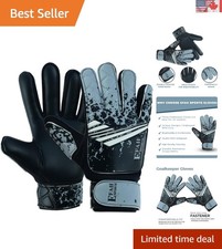 Breathable Goalie Gloves for Kids - Ambidextrous  Wrist Support Included