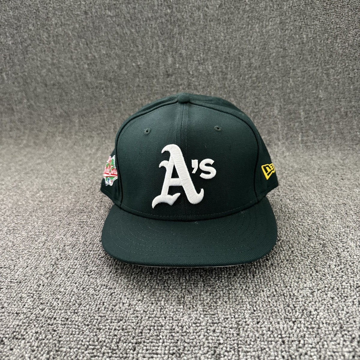 New Era Oakland Athletics MLB Fitted Hat Green World Series Side Patch