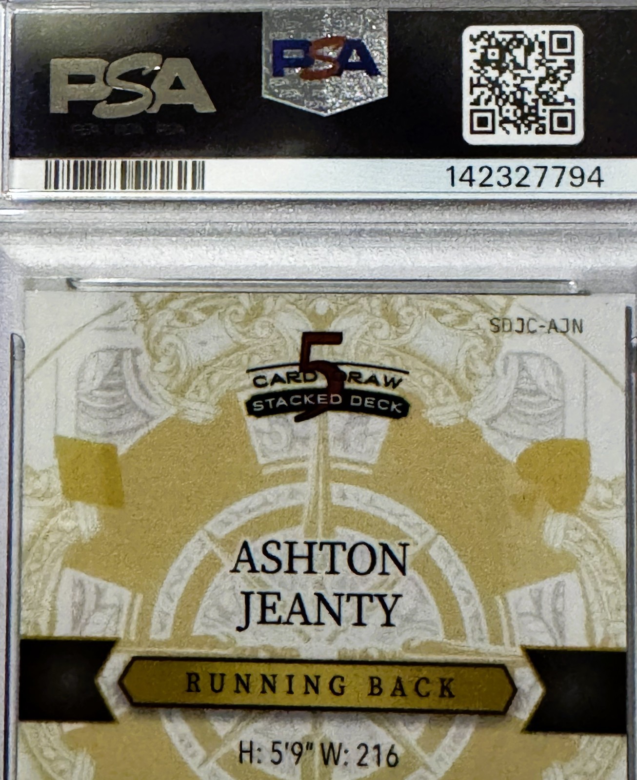 Ashton Jeanty 1/1 Wild Card Stacked Deck PSA 10 💎 Raiders RB Star Talent Gem view 4