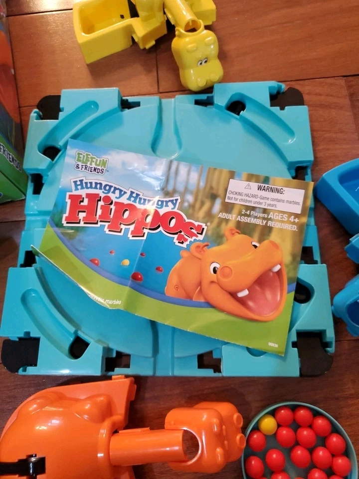 Hungry Hungry Hippos Game da Hasbro Idades 4+ Jogo de Aprendizagem Colorido e Contando - Imagem 4 de 4