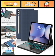 Detachable Touch Keyboard Case with Trackpad for 12.4" Galaxy Tab S10 /S9 - Blu