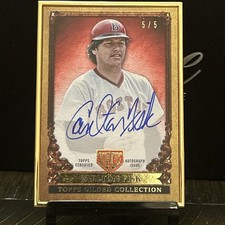 2023 Topps Gilded Collection Carlton Fisk Gallery Of Gold Auto 5/5 Red Sox