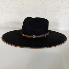 Stetson Wide Brim Western Cowgirl Womens Black Felt Hat NEW Wildcard B Size Smal
