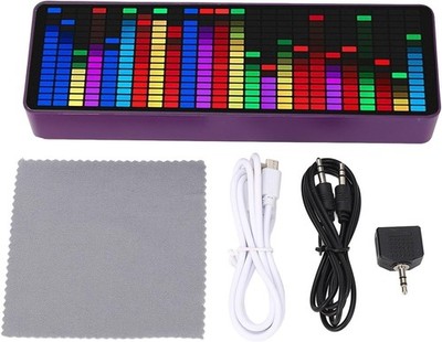 Fockety Music Spectrum Display, Colorful LED Music Spectrum Analyzer with 384RGB