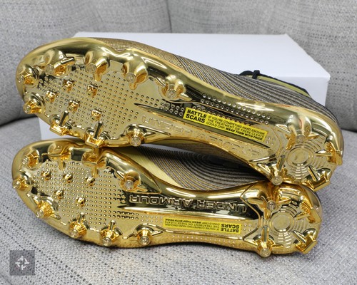 Crampons de football Under Armour Spotlight MC dorés noirs pour homme taille 11 (3020675-900) - Photo 5/8